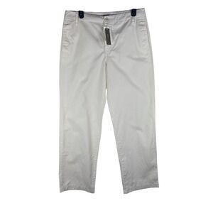 J.Crew Women's Chino Pants Size 29T Wide Leg Tall Ivory Cream BP501 NWT